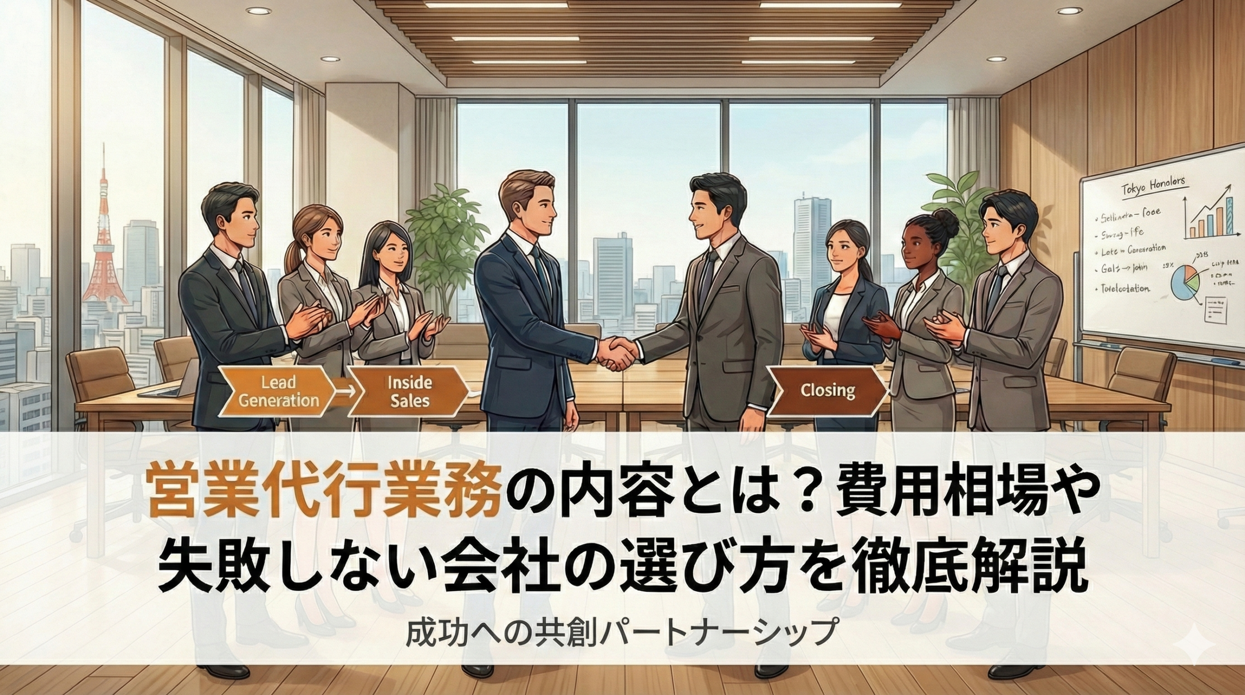 営業代行業務の内容とは?費用相場や失敗しない会社の選び方を徹底解説
